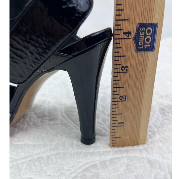 Ogetti by Carla Scarpa Womens 7.5 Black/Silver Leather Dressy High Heel Pumps - Picture 10 of 10